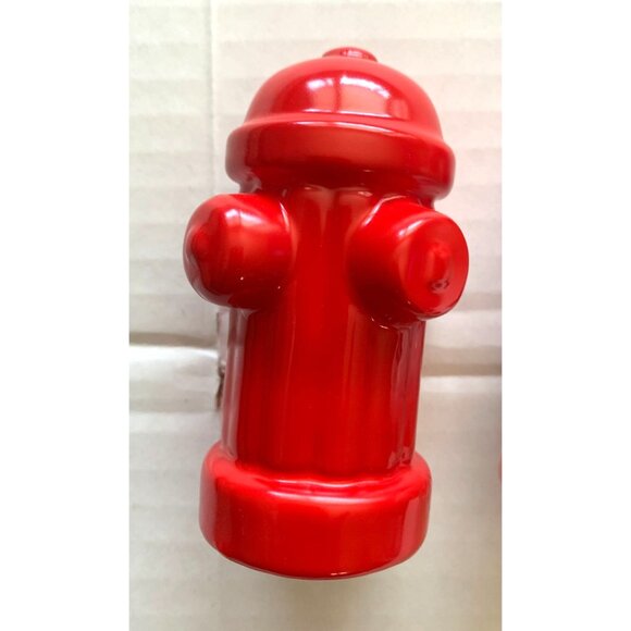 Russ Berrie Dalmatian Fire Hydrant Salt and Pepper Shakers 15645 Ceramic - Picture 4 of 5